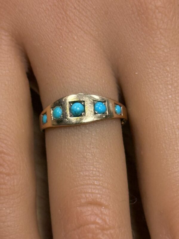 15ct gold and turquoise ring - Image 2