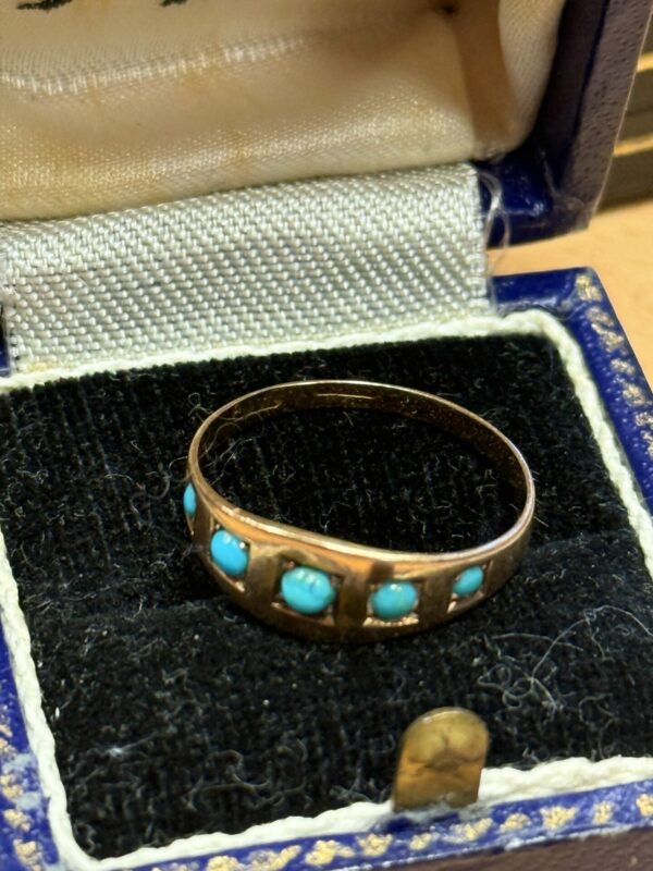 15ct gold and turquoise ring - Image 4