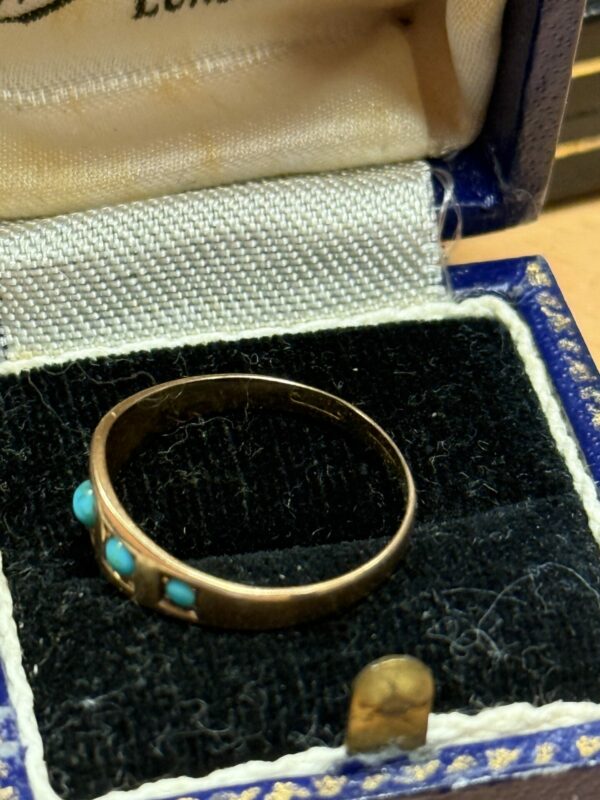 15ct gold and turquoise ring - Image 5