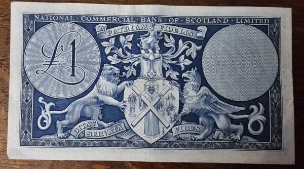 1959 National Commercial Bank of Scotland Limited £1 banknote - Image 2