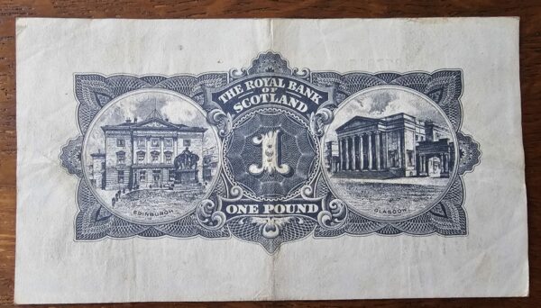 1956 Royal Bank of Scotland £1 Banknote - Image 2