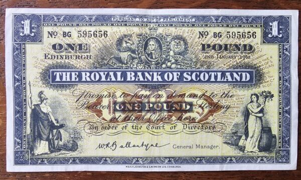 1962 Royal Bank of Scotland £1 Banknote