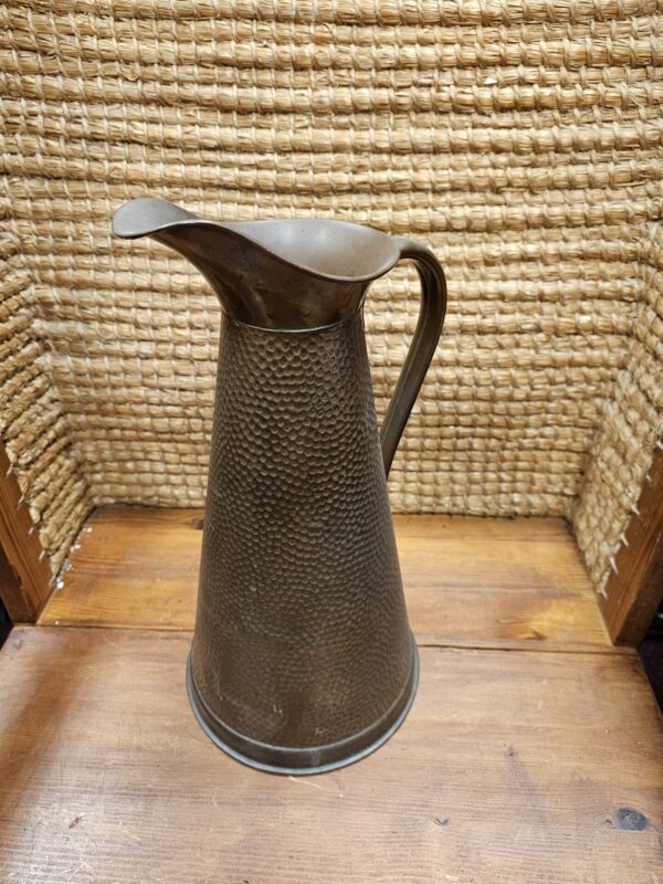 Arts and Crafts Hammered Tall Water Jug