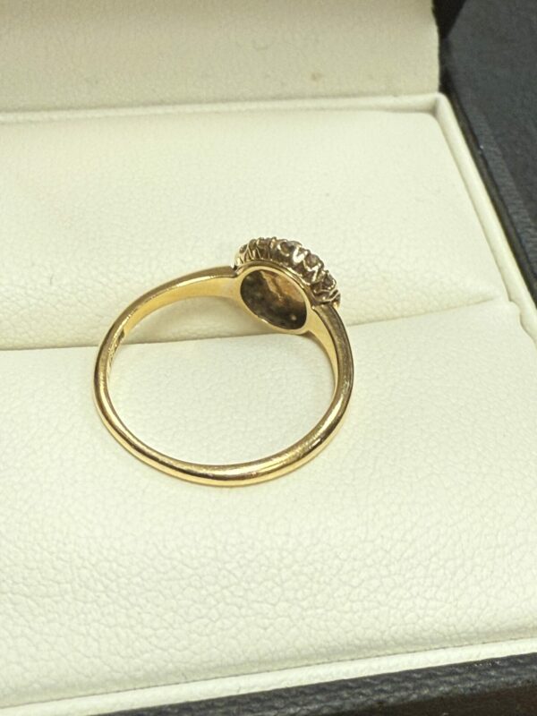 18ct gold antique pearl and diamond ring - Image 5