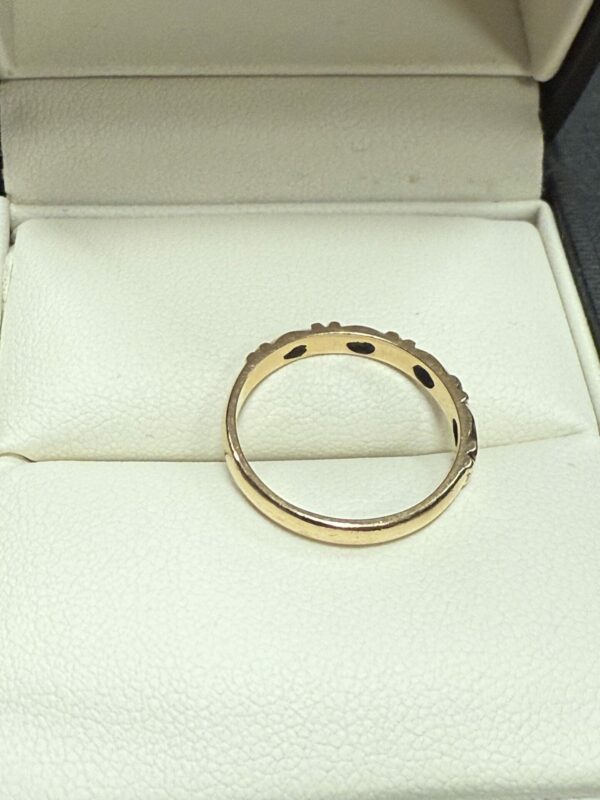 9ct gold sapphire and diamond band - Image 4