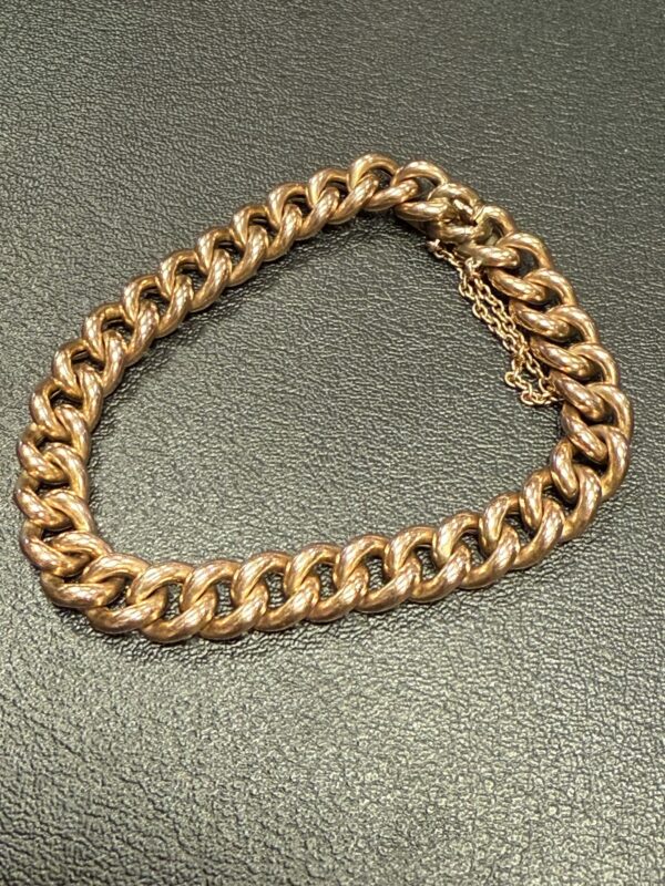 Victorian 9ct gold curb bracelet