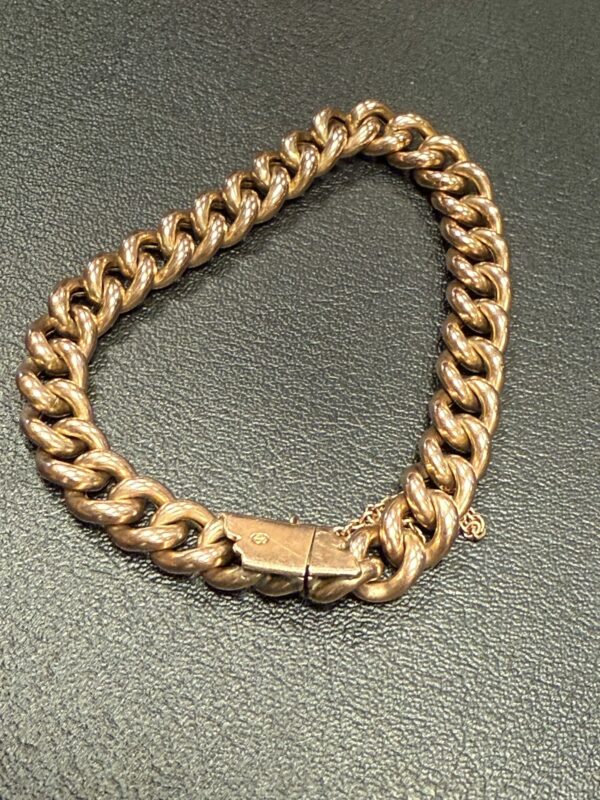 Victorian 9ct gold curb bracelet - Image 2