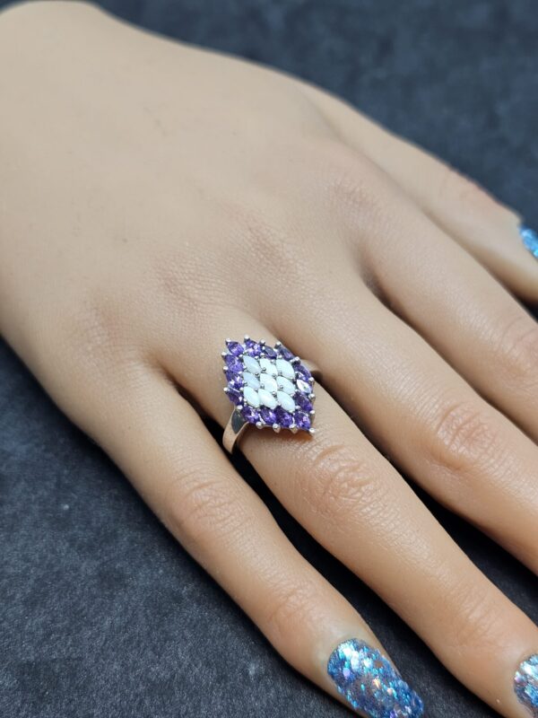 Amethyst and Opal Cocktail Ring